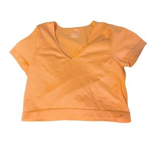 wild fable bright coral crop top sz large